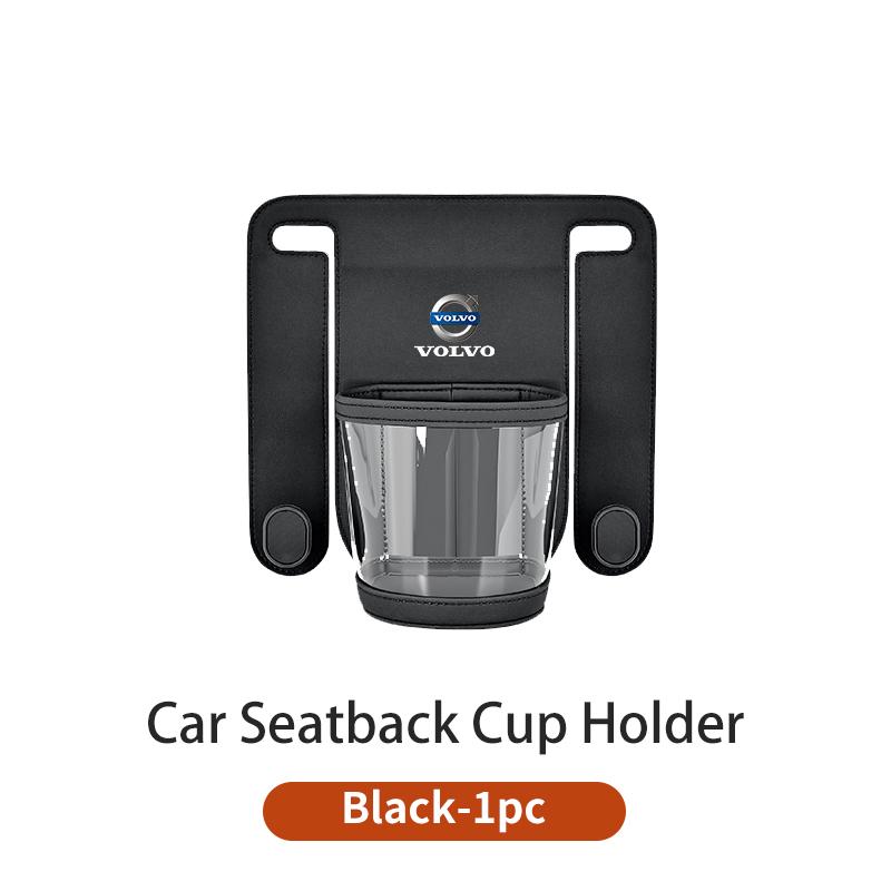 Double Hooks Car Seatback Water Cup Holder No Drilling Required Install For Volvo XC60 S60 V40 V50 V60 XC40 V70 XC90 V90 S90