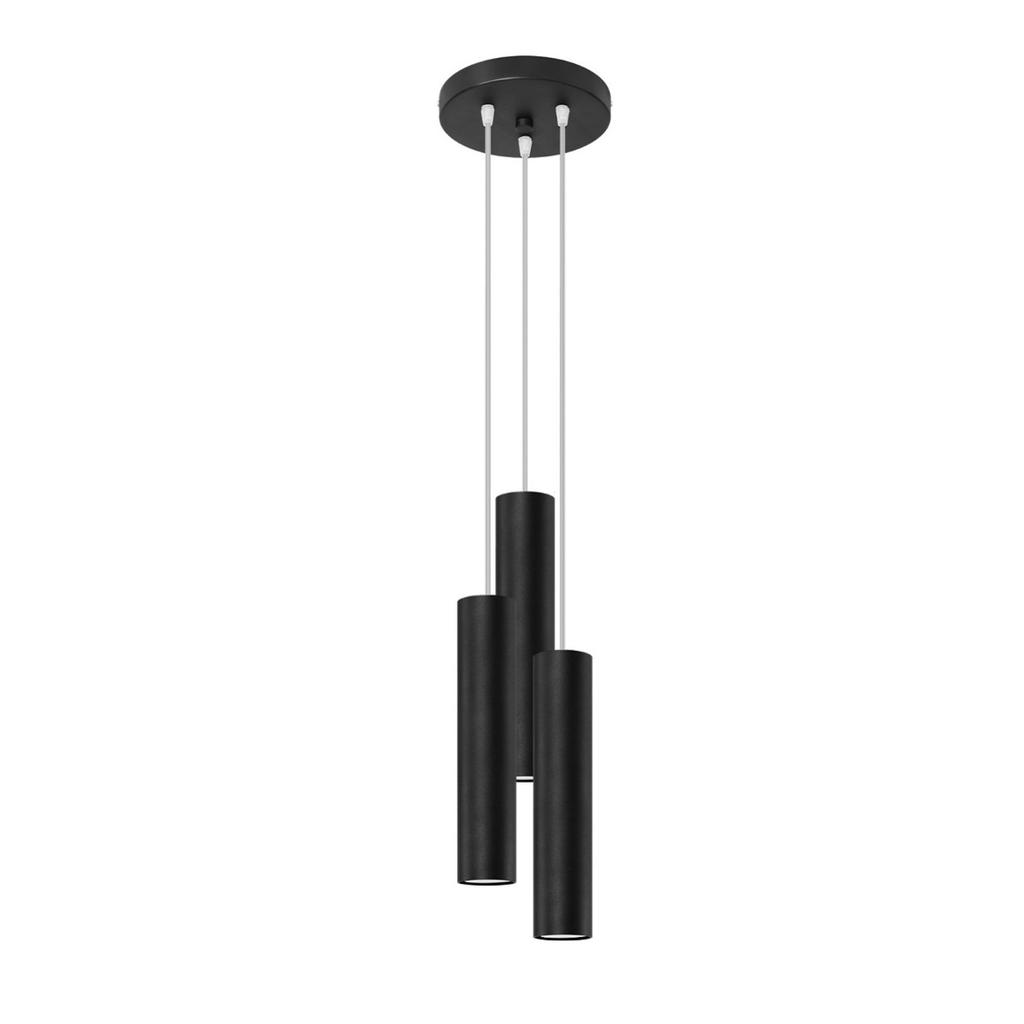 Lampa Wisząca Lagos 3 Gu10 Czarny Sollux Sl.1079