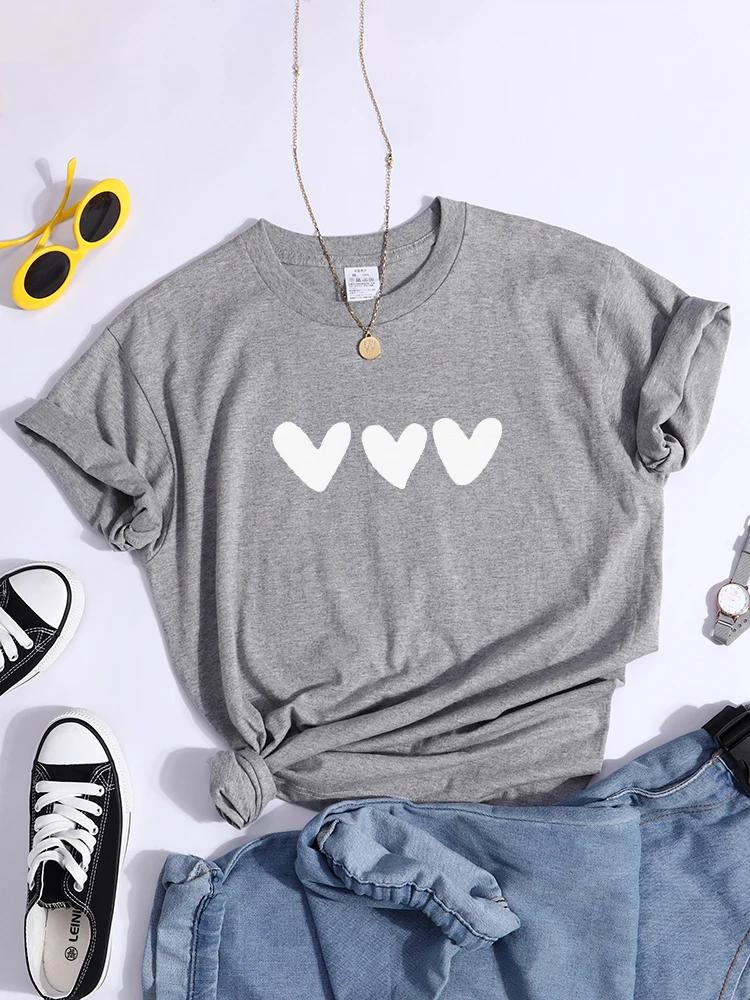 Black Heart Tshirt AllMatch Summer Comfortabletee Shirt Street Casual Softtee Tops Short Sleeve Essential Women Tshirts