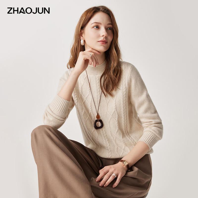 Zhaojun Women's Thickened Half-High Neck Wool Sweater