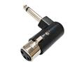 90 Degree Aluminum 6.35mm To XLR 3 Pin Audios Adapter Converter for Recording Equipment and Live Sound Applications