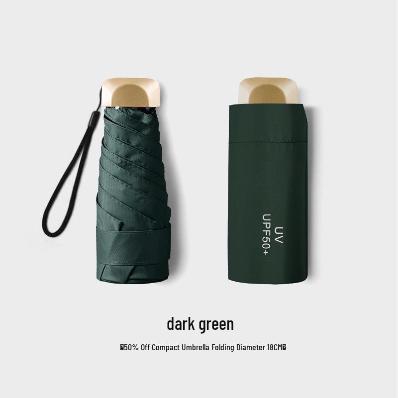 50% Off: Ultra-Light Mini Capsule Umbrella - 6 Ribs, UV Protection, for Sunny & Rainy Days, Women's Pocket Size