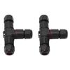 2 Pcs Tee Wire Connectors IP68 Waterproof 2 Pin 3 Pin T Shape Electrical Terminal Adapter for