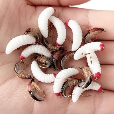 10/20/30 pezzi ninfa mosca pesca alla trota mosche insetti artificiali esca per pesca (2 forme)