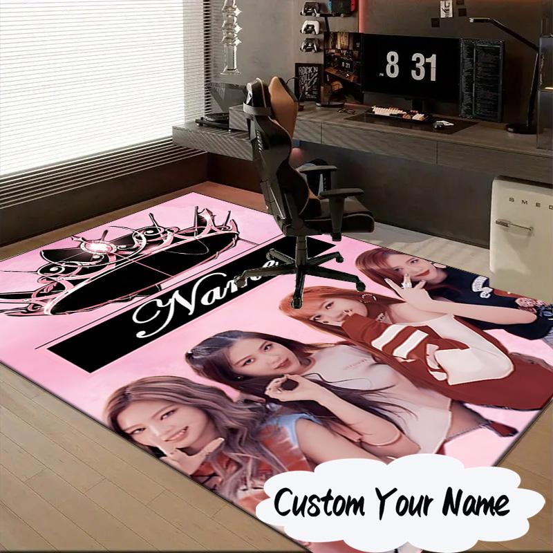 Custom Name K-pop Stars Shine Bright Carpet, Chair Rug,Area Rug for Office Bedroom living rooms bedroom, Doormat decor Christmas fan gifts