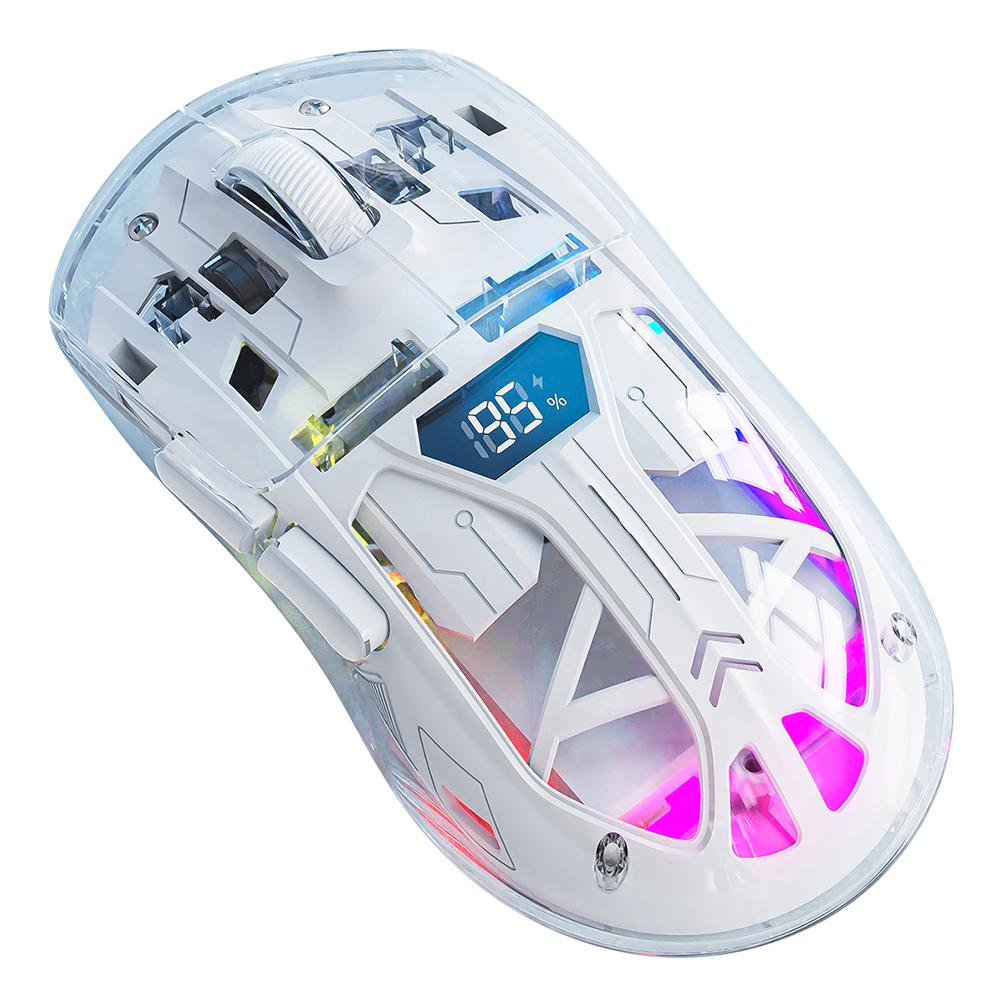 

Bluetooth-Compatible Mouse 2.4GHz+BT5.0 Wireless Gaming Mouse Dual Mode Multi Device Connection 5 Level DPI for Gaming Esports білий