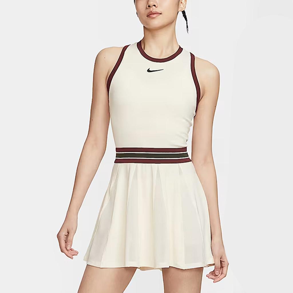difference between a line and fit and flare dress Women's Nike Court Dri-Fit Victory Tennis Dress