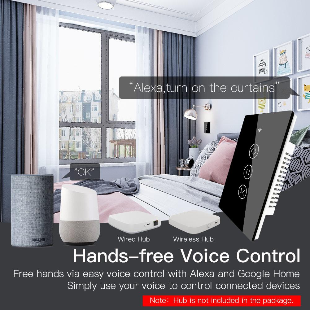 

ZigBee RF Smart Touch Переключатель для штор, рулонные шторы, ставни Tuya Smart App, состояние беспроводного реле управления, работает с Alexa