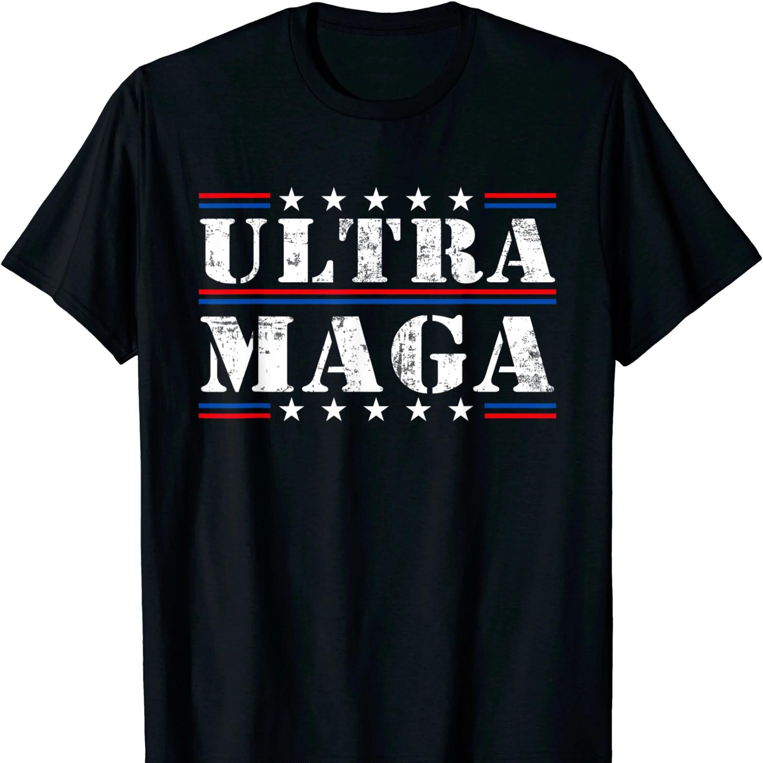 Funny Ultra Maga Vintage American Flag Ultra-Maga Retro T Shirt New 100% Cotton Short Sleeve O-Neck T-shirt Casual Mens Top -... S разноцветный