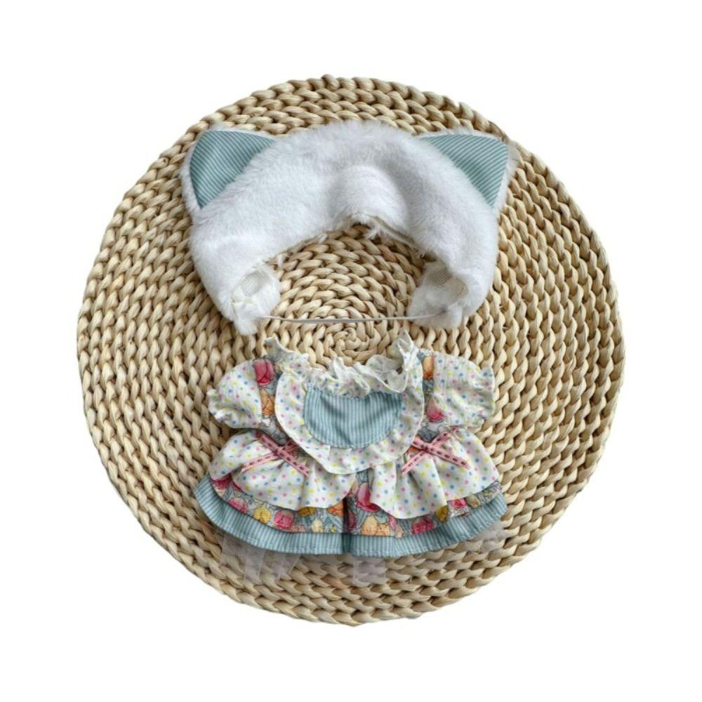 20CM Miniature Dress Suit Multicolor Doll Cap Dress Set Toy Doll Clothes  Cotton Stuffed Doll