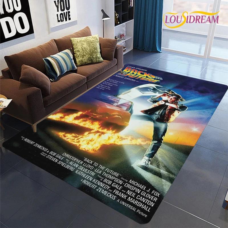 Back To The Future Creative Area Rugs,Carpet for Living Room Bedroom Home Decorative,Kid Rug,Kitchen Bathroom Non-slip Floor Mat