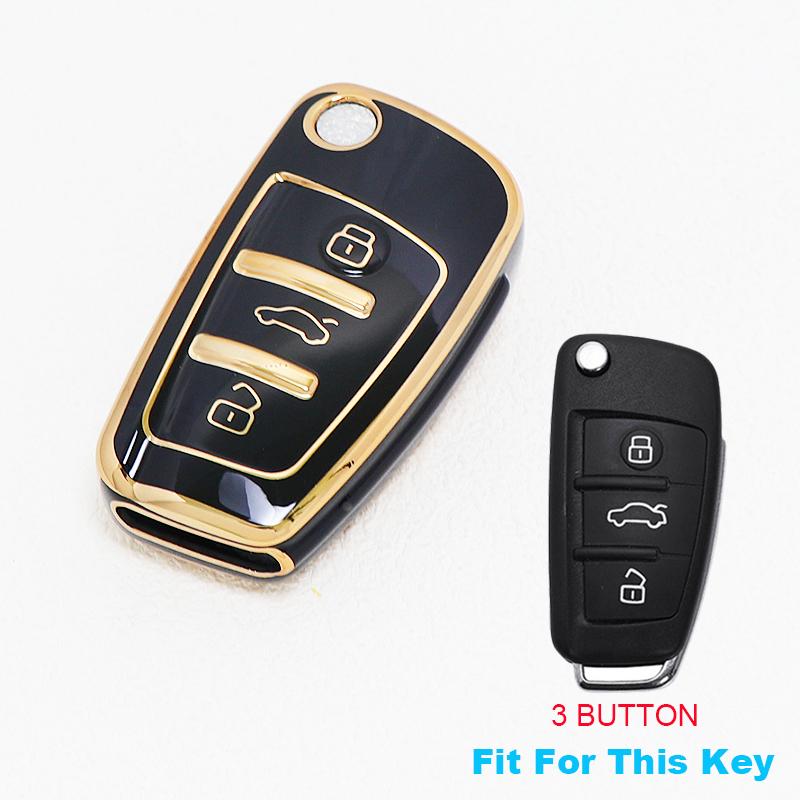 Fashion TPU For Q5 A6 S6 A7 C6 R8 A1 A3 Q3 A4 A5 B6 B7 B8 8P 8V 8L TT RS Sline Auto Keyless Protector Car Key Case Cover