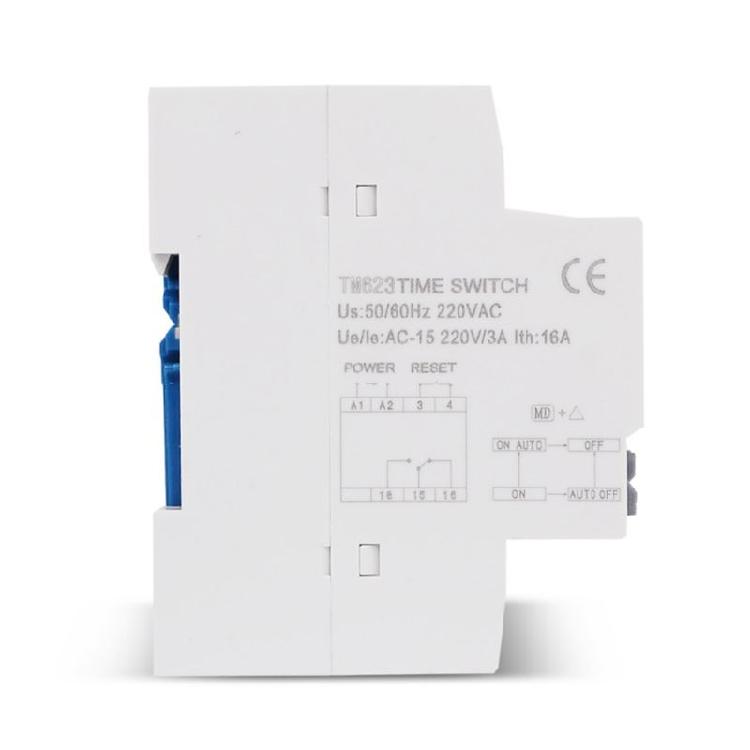TM623 220V Digital Timer Switch for Lights Fans and Motors Single Pole