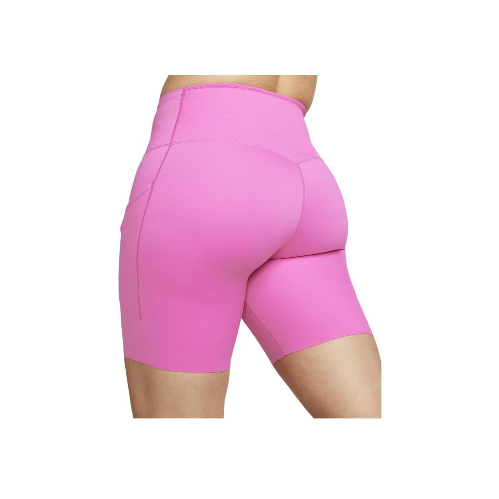 Nike Firm-Support High-Waisted 8" Biker Shorts With Pockets Women Shorts Pink DQ5923-675