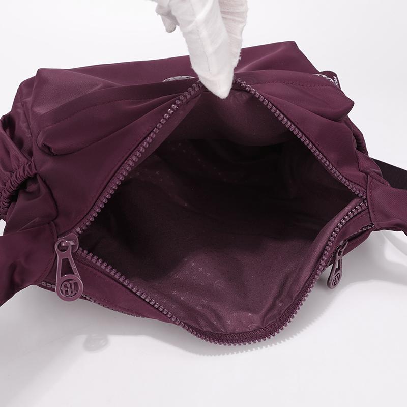 Lightweight Nylon Crossbody Bag for Women Multi Pocket Shoulder Purse Travel Sling Handbag