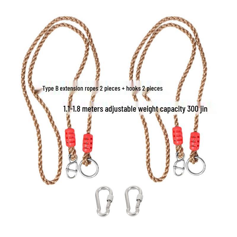 Adjustable Hanging Swing Extension and Suspension Rope Set