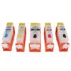 5PCS Ink Cartridge 4 Colors PP Intelligent Chip Large Capacity Printer Accessories for Documents Pictures
