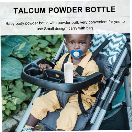 VICASKY Clean Powder Puff Box, Refillable Powder Container Bottle, Talcum Powder Puff Case, Kids' Outdoor Airless Powder Puff Bottle, Infant Powder St