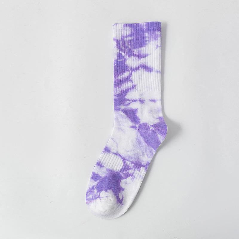 ABIF1 Long Tube Tie Dyed Hook Socks, Explosive Street Wear, Trendy and Fashionable Socks, Unisex Skateboarding, Sports, Leisure, and F