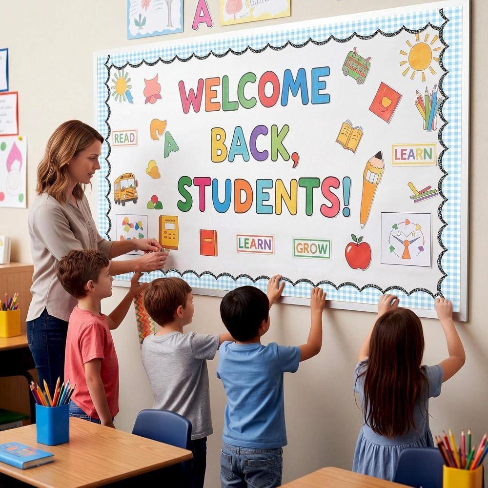 Cuttable Bulletin Board Border 10m/Roll Chalkboard Border  Kindergarten Decor