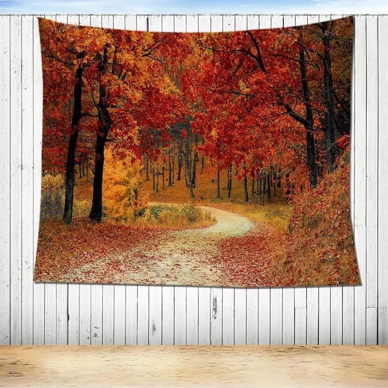 

Осенний лес опавшие листья декоративный гобелен домашняя стена гостиная офис декоративный гобелен 100x75cm