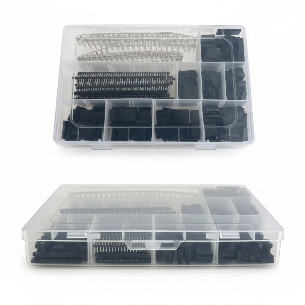 1450 STÜCK 2,54 mm Raster Gehäuse Header Kit Stecker Buchse Pin Elektronik Prototyping Kit DIY Elektronik