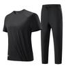 Men's Sports Suit Two-piece Set, Men's Short Sleeved Sportswear, Casual Pants, Plus Size Fitness Running Suit