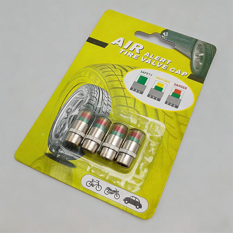 4-Pack Of Tire Pressure Monitoring Caps Tire Pressure Warning Devices And Visual Tire Pressure Detectors