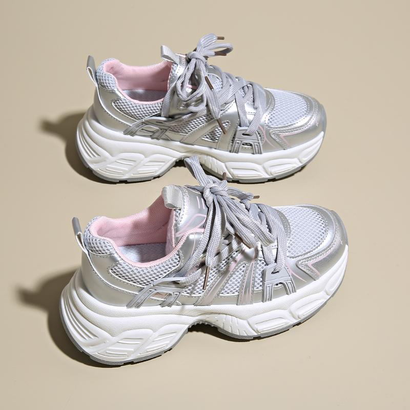 

Модные кроссовки CRLAYDK на массивной подошве для женщин, платформа, сетка, модная повседневная обувь в стиле «папа», женские кроссовки на шнуровке для ходьбы, удобные спортивные теннисные 40