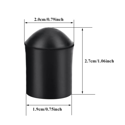 VGEBY Double Bass Endpin Rubber Caps (Set of 2) - Durable, Abrasion-Resistant, Non-Slip Rubber Endpin Protectors for Cello and Contrabass - Instrument