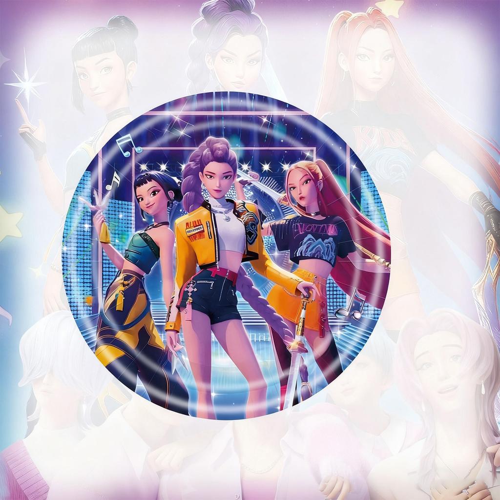 Cartoon Children's Birthday Party Decoration Paper Plates, Tissues, Tablecloths, Disposable Tableware Sets.