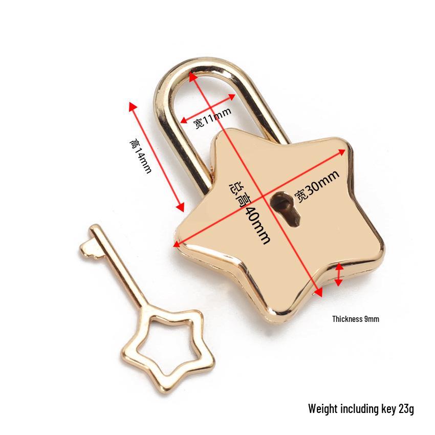 Alloy Star Lock for Drawers, Doors, Cabinets, Backpacks, and Luggage