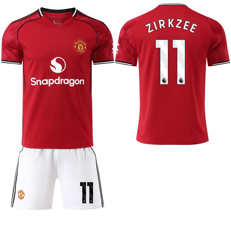 2526 New Man L Red Devils home court No. 17 Ganacho 8B fee football jersey set jersey M United red foreign trade