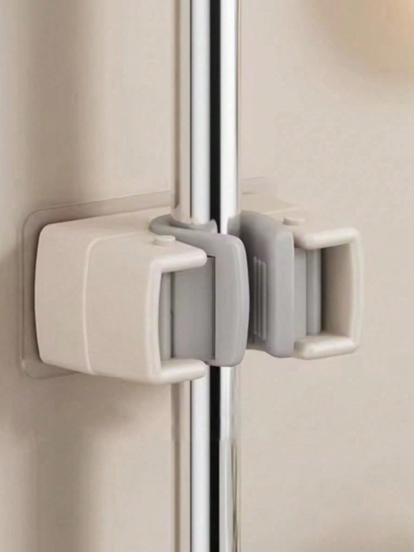 

Wall Mounted Mop & Broom Holder, Modern Storage Clip, No Drill Adhesive Storage Solution, Suitable For Bathroom And Kitchen, Practical Hooks разноцветный