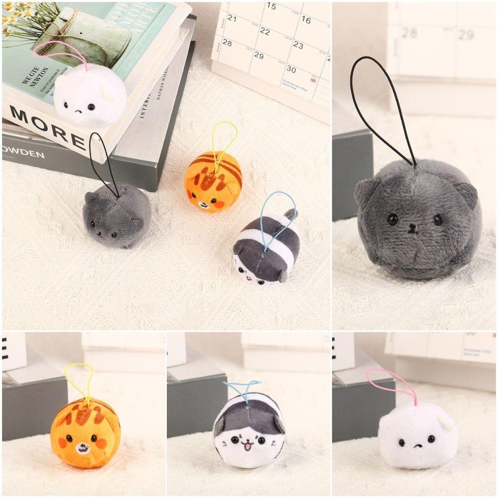 

Cartoon Plush Cat Keychain Plush Stuffed Cat Bag Ornaments Lucky Cat Doll Keyring Female Girls