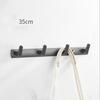 Aluminum Robe Hook Grey White Black Creative 3 4 5 6 Row Wall Hook for Bathroom Kitchen Lavatory Home Coat Towel Key Holder