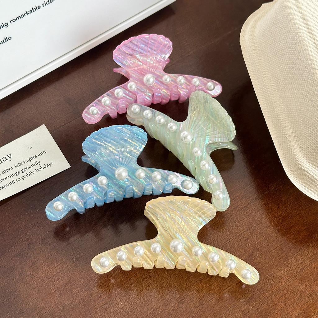 Premium Style Korean Versatile Pearl Shell Acetate Hair Claw Clip For Updos Elegant