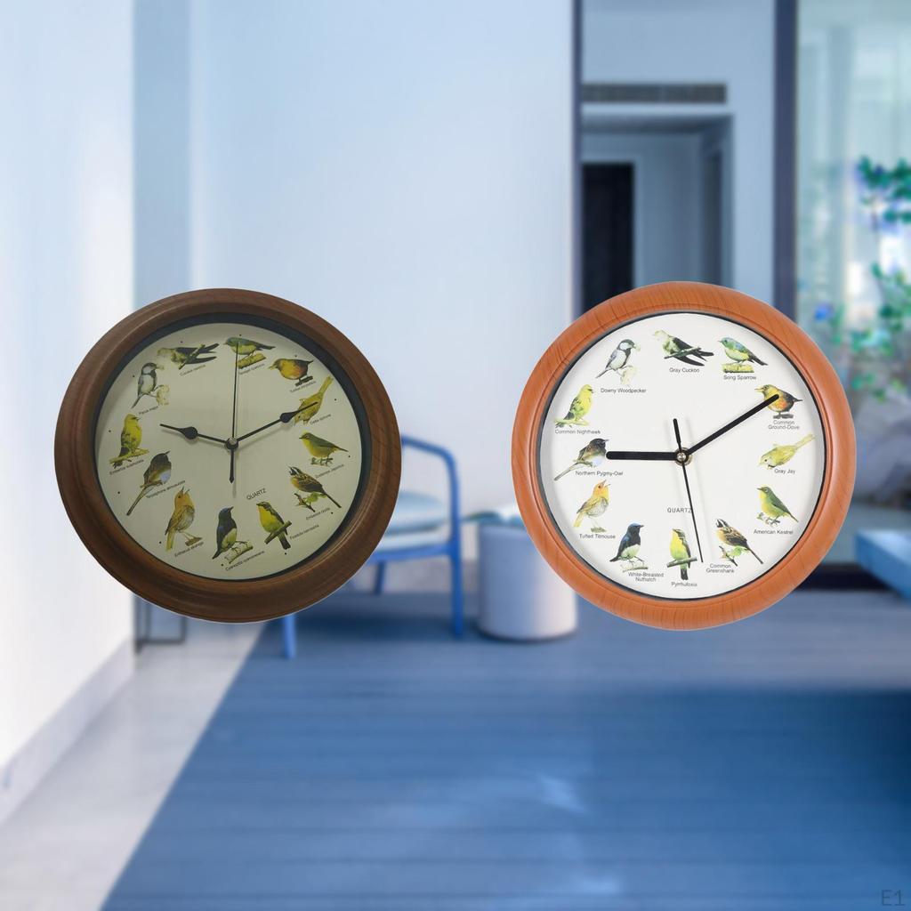 Wall Clock Singing Bird Decorative Art with PP And Glass Material