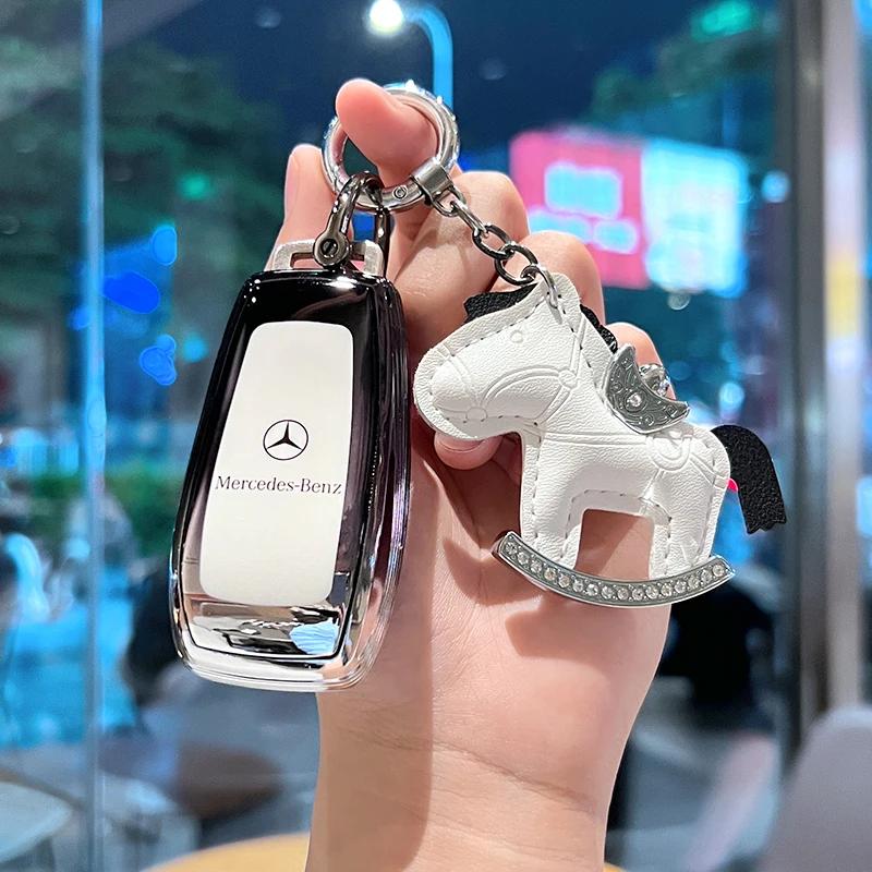 VFO1 Car Key Case Cover Protection Shell for Mercedes Benz A C E S G Class GLC CLE CLA W177 W205 W213 W222 X167 AMG Accessories