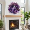 Simulated Plant Lavender Floral Wreath Plastic Front Gate Wreath  Home Decoration