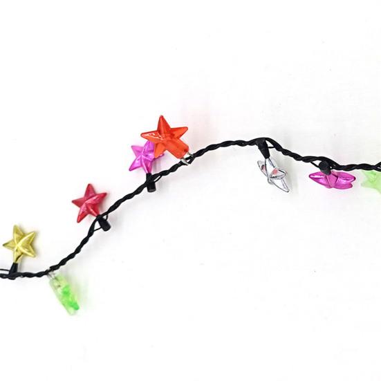Dreidimensionale LED-Lichtkette Leuchteffekt Bunte Weihnachtsstern-Lichtkette Dekoration für Festival
