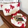 Cute Sweet Plush Makeup Bag Large Capacity Soft Storage Bag Large Clutch Portable Travel Cosmetic Toiletry Bags For Girls Gift
