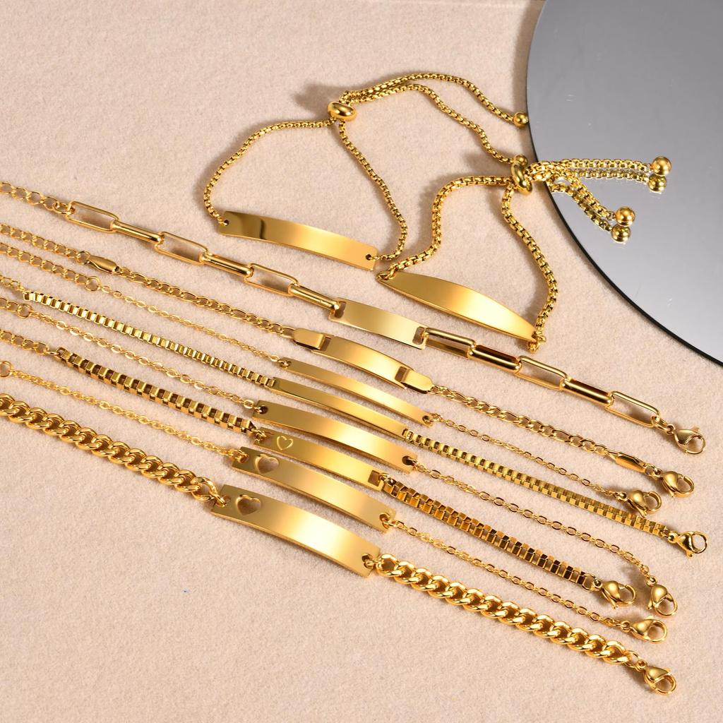 Jewelry, Stainless Steel Bent Adjustable Bracelet 18K Gold Women'S Niche, Jewelry