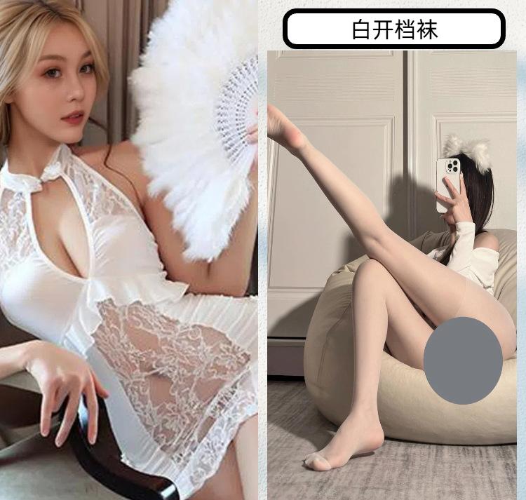 Erotic Underwear Women's Lace Sexy Cheongsam Uniform Seduction Milk See-through Clothing Passion Clothes Pure Passion Style