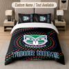 Custom Bedding Set Wigan Warriors Pattern, Print Name Text 1 Duvet Cover Plus 2 Pillowcases Home Textile