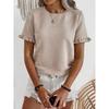 IHUASU Camicette e camicie casual con scollo a maniche corte e alla moda da donna