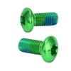 12pcs M5x11.5mm Bicycle Disc Brake Rotor Bolts Screws Alloy Disc Rotor Screws for Mountain BikeGreen, 12 Pcs set