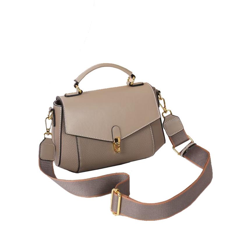 Fashion Commuting Versatile Hand held Crossbody Bag with Cowhide Temperament  Leather Shoulder Straps  Genuine Leather Women's Bag