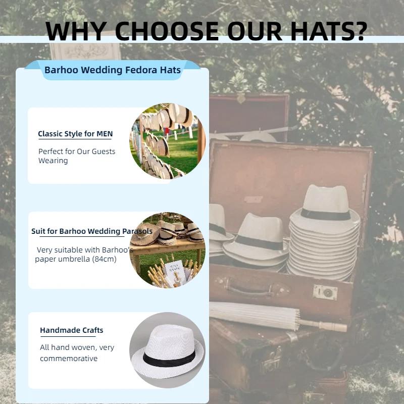 10/16/24 Pack 1920s Fedora Hats for Men Short Brim Sun Hats Classic Pork Pie Hats Summer Hat for Women Party Wedding Costume