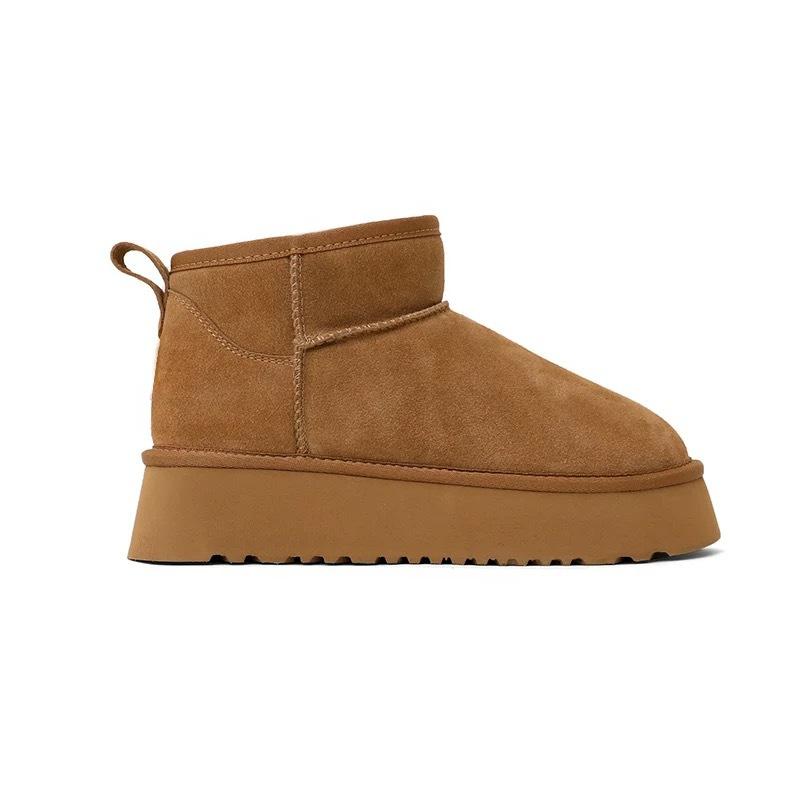 Zhou Dongyu velvet thick-soled wool snow boots new outer wear winter warm fluffy short boots